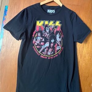 Kiss Black Tee with Vibrant Logo